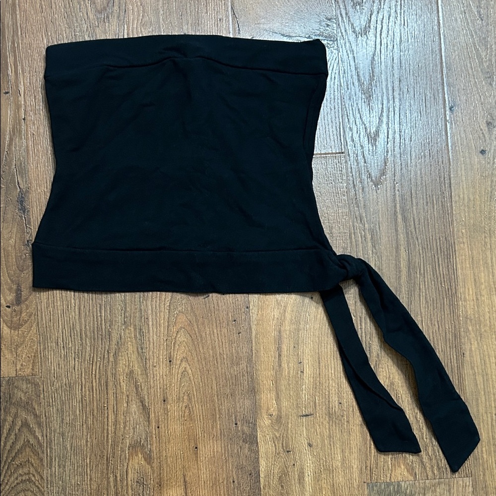 Black tube top with built-in bra